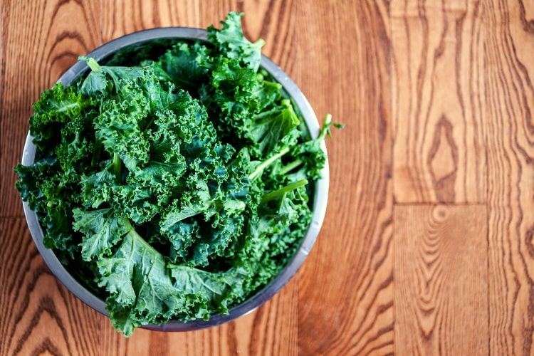 Fresh kale in bowl