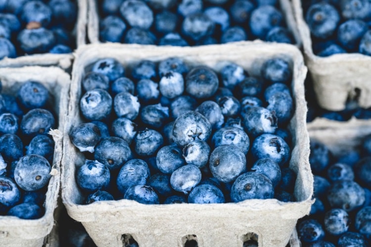 Box of blueberries