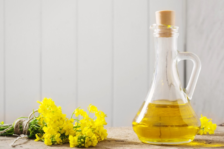 Bottle with canola oil