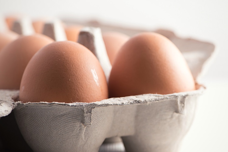 Eggs in carton