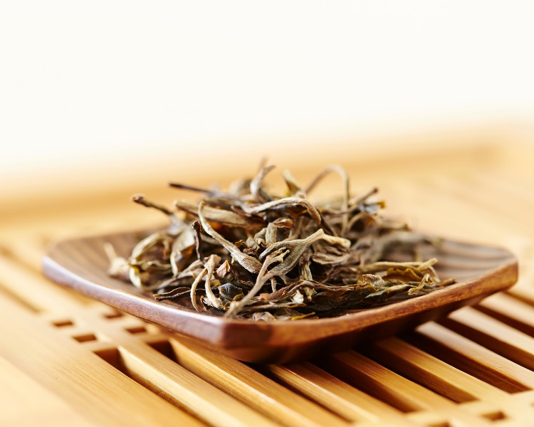 Dried tea leaves