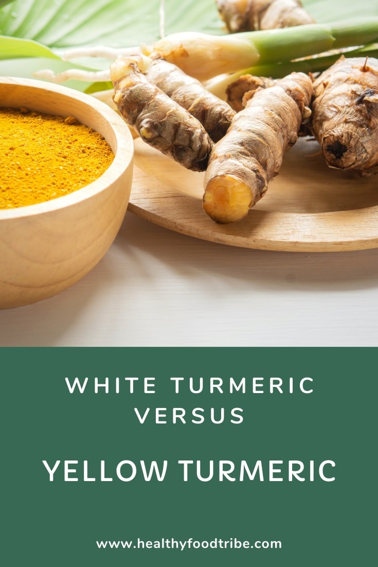 Differences between white and yellow turmeric