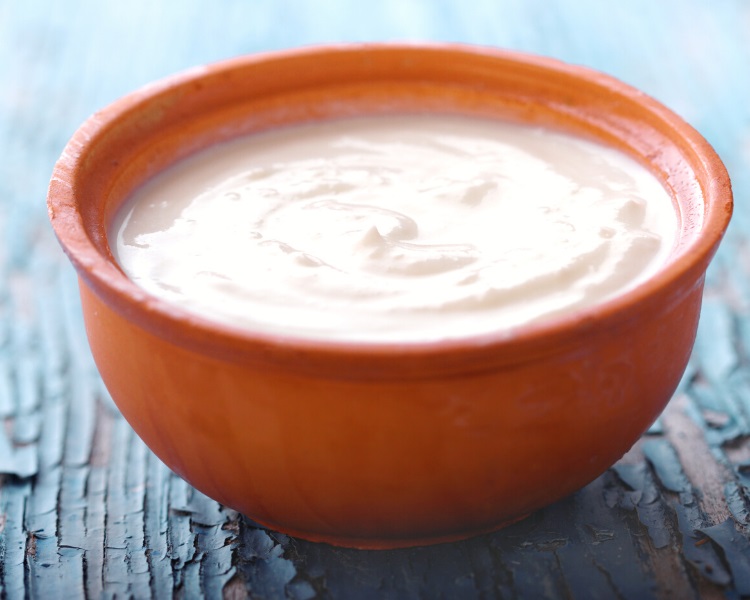 Greek yogurt in a bowl