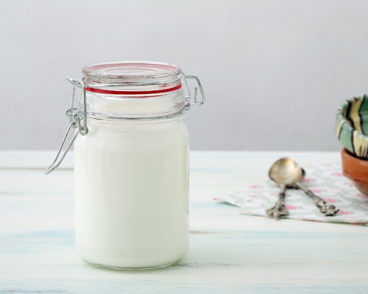 Greek yogurt in a jar