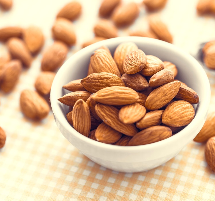 Almonds in a bowl