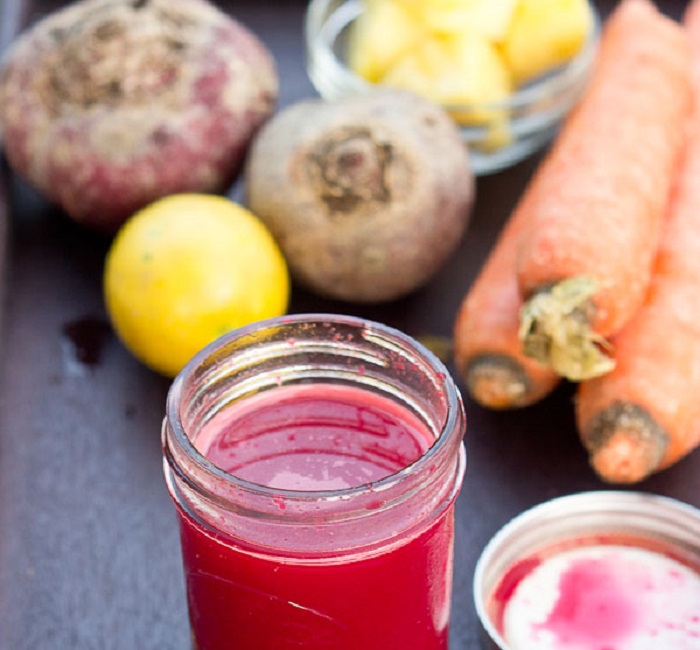 Beet carrot pineapple juice