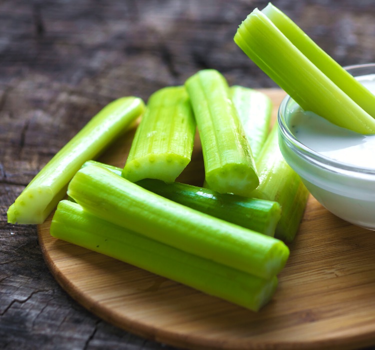 Celery sticks with dip