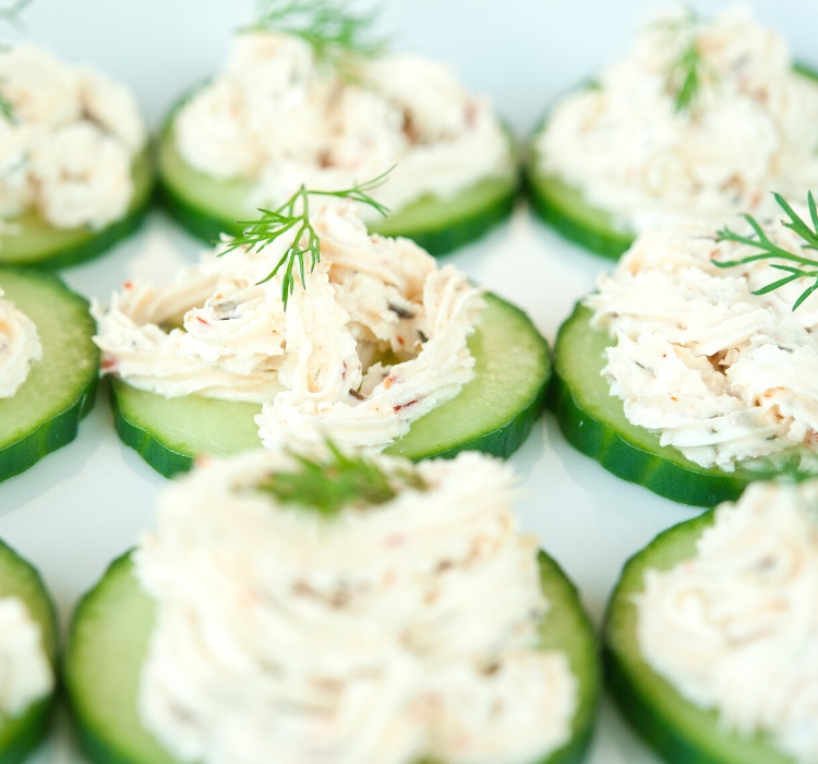 Cucumber with feta cheese