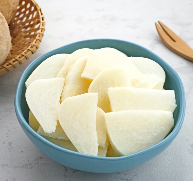 Jicama slices