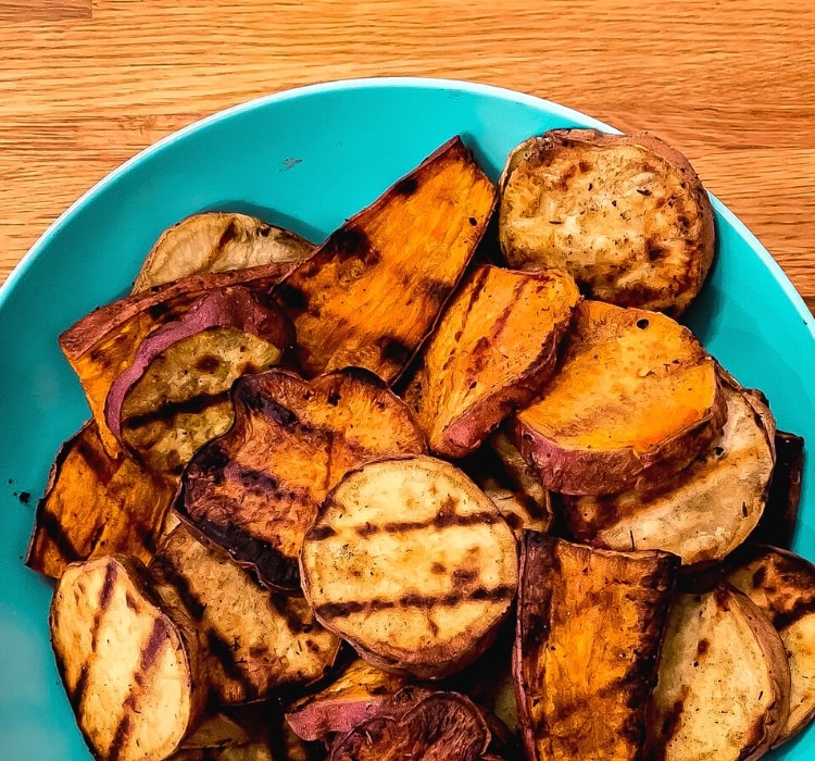 Roasted sweet potatoes