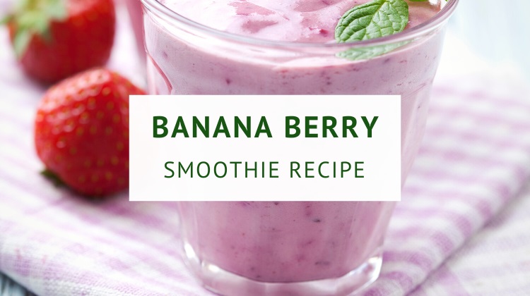 Banana berry smoothie with Greek yogurt