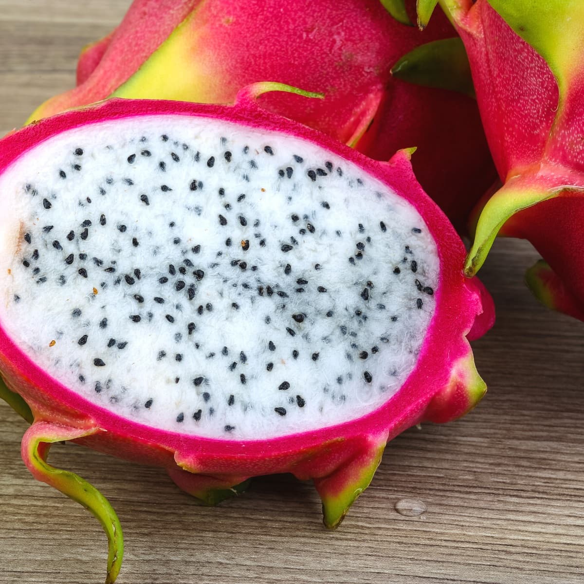 Pink dragon fruit with white flesh