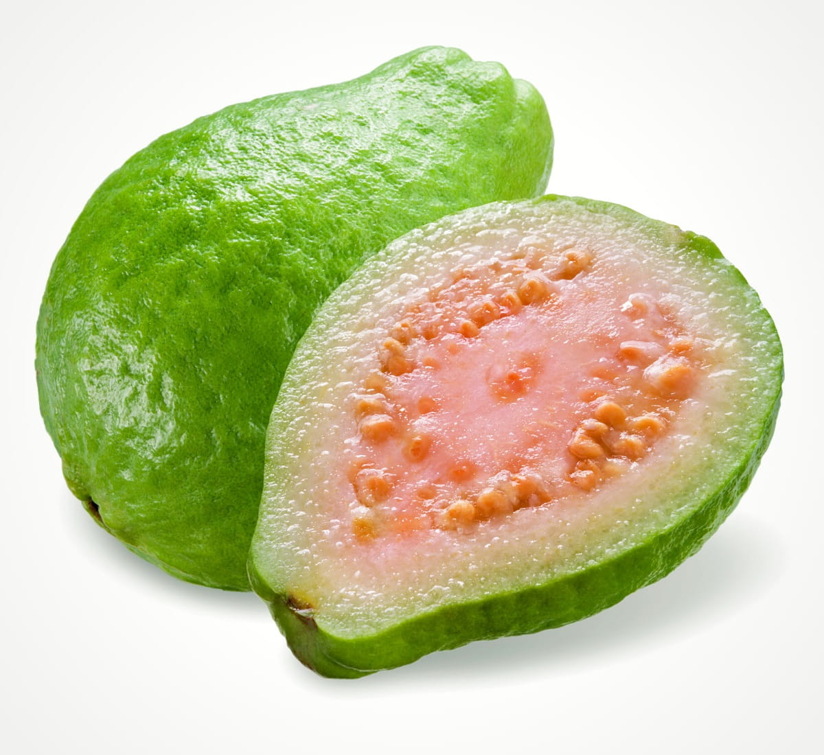Cut guava with seeds