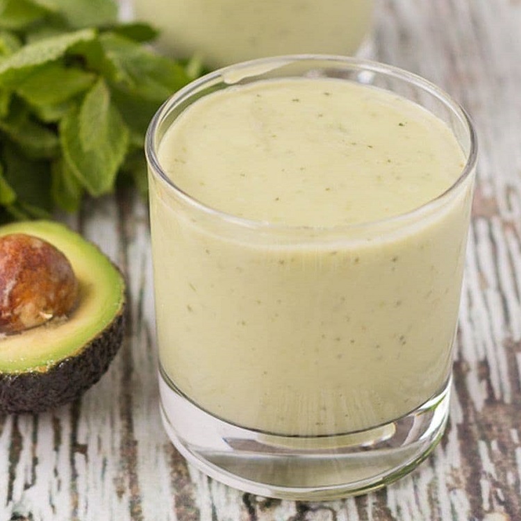 Apple mint avocado smoothie