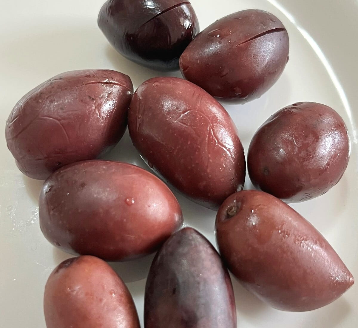 Kalamata olives in close-up view