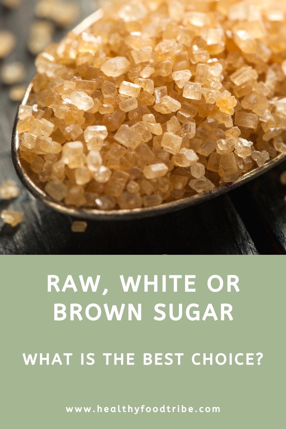 Differences between raw, white and brown sugar