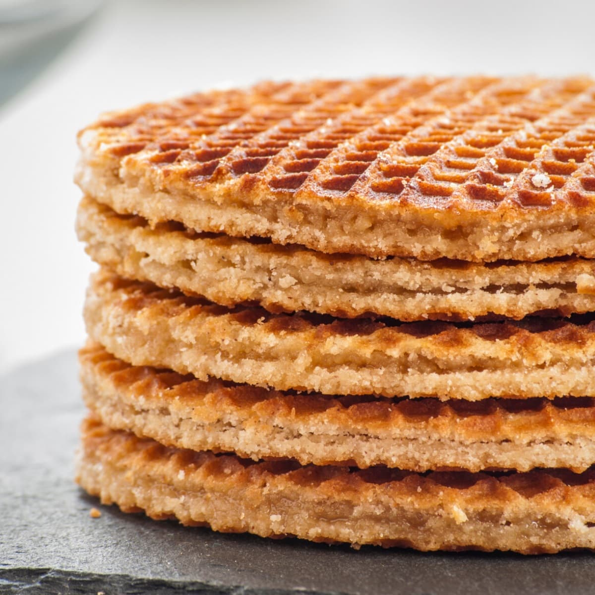 Stroopwafels in closeup view