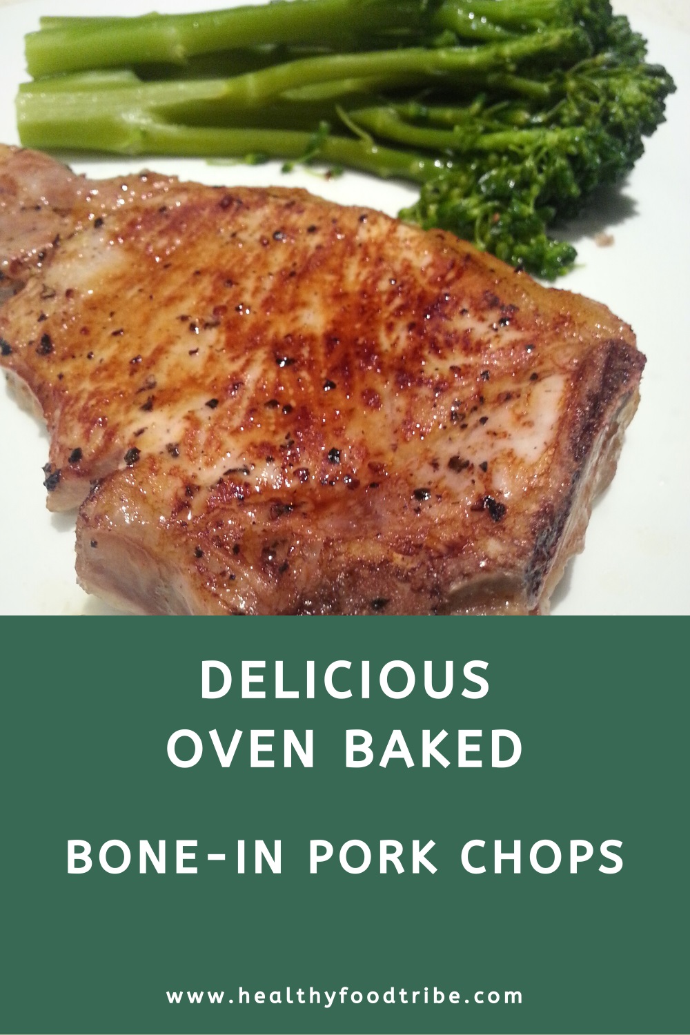 Oven baked bone-in pork chops recipe